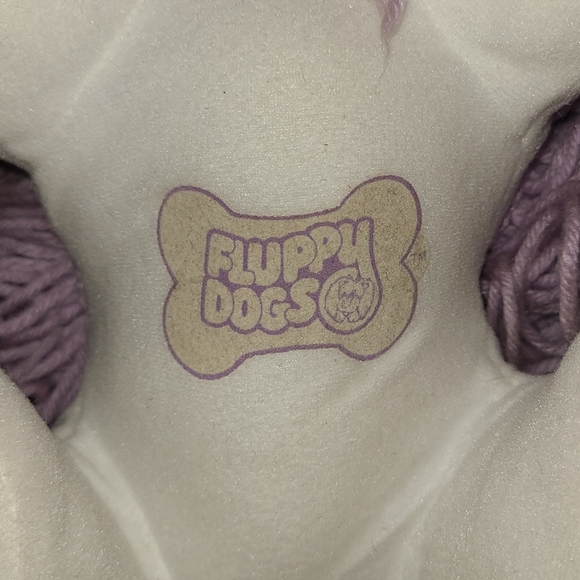Fluppy Dogs Purple Yarn Plush Vintage - Picture 4 of 4